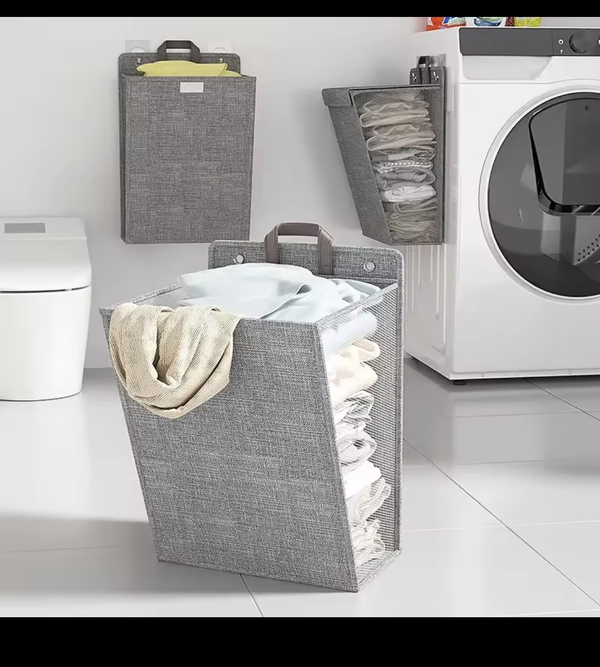 Miniatura 8 de CESTO ROPA SUCIA PLEGABLE PARA LA PARED